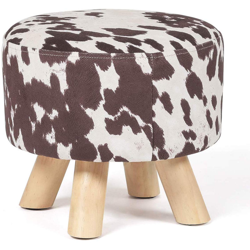 Foundry Select Darlington 11" Round Animal Print Standard Ottoman